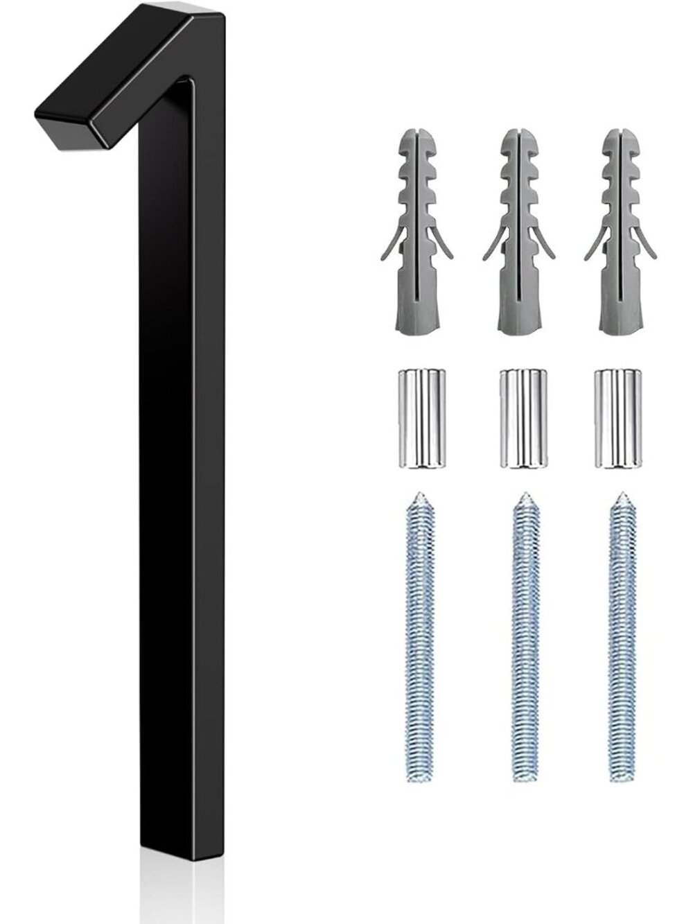 5" Floating Stainless Steel Address House Number 1